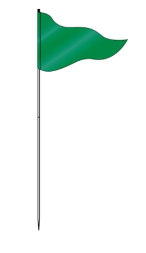 Flag Steel Pole 72" Solid Green (FLGRN)