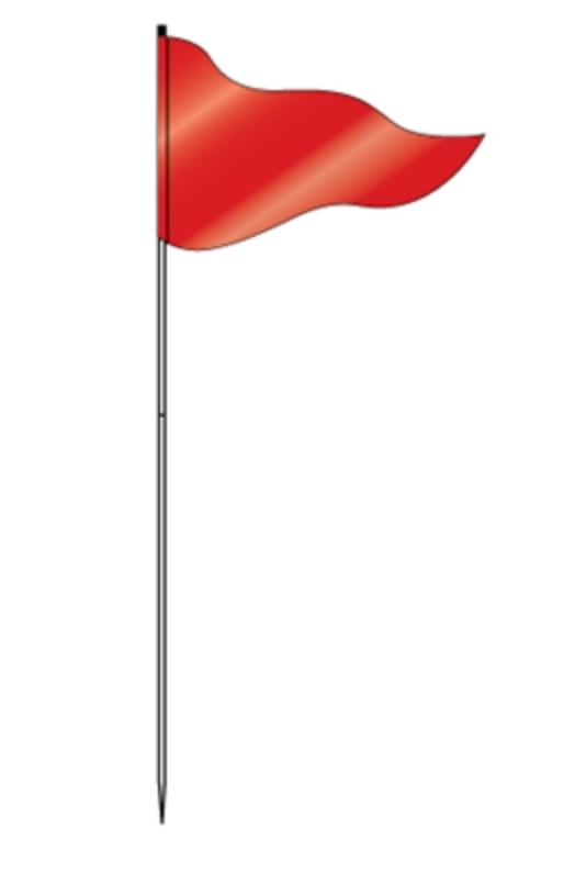 Flag Steel Pole 72" Solid Red (FLSRS)