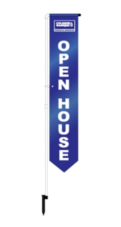 Yard Marker OffIce Coldwell Banker Open House PVC 2 Sided Nylon Yard Marker - 67" Tall Blue (YMCB)