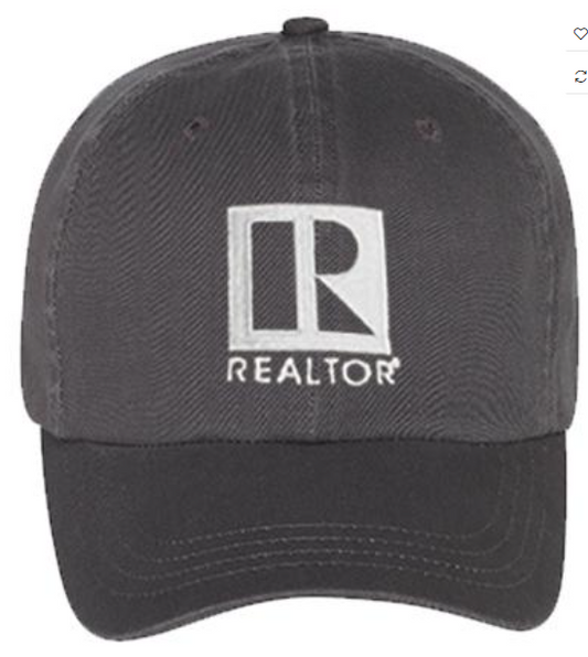 Hat Realtor Logo Branded Caps All Fabric  Assorted Colors ( AHGRA RHATB AHRED RHATR ARNHW ARHPW ARHBB CAPWT)