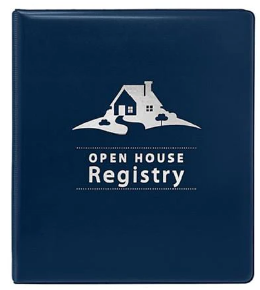 Open House Registry Binder Large 200 registration areas 1 double sided sign in Assorted Colors (OHRBO OHRBB OHRBR OHRBG OHRBN)