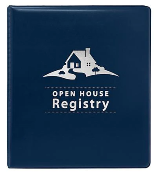 Open House Registry Binder Large 200 registration areas 1 double sided sign in Assorted Colors (REGBB REGBN REGBR)