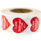 Stickers Heart Shaped I Love Referrals Roll of 500 3/4" x 3/4" Small (SILRS)