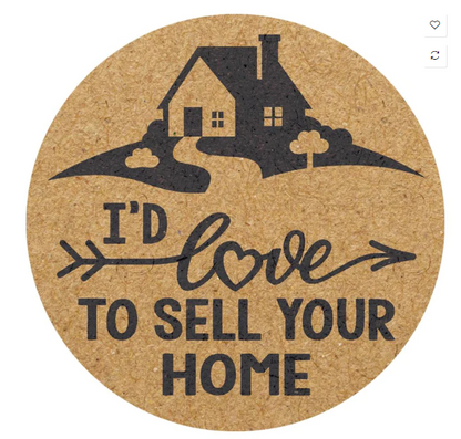 Stickers Round Roll of 500 1.5" diameter Kraft paper background Assorted (SKTANTY SKTANLUV SKTANREF)