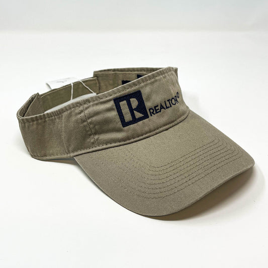 Visor Realtor Logo with "Realtor" on right side of Logo Branded Assorted All Fabric Colors Velcro Closure (ARVBN ARVNW ARVPW)